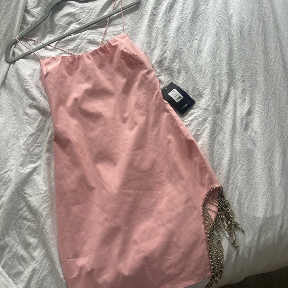 Fashion Nova Pink Stress, Sparkle Cut Out